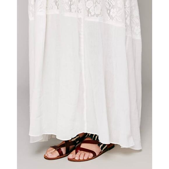 Free People Endless Summer Triangle Top Maxi Dress Boho M Gauze Bridal Vacation - Picture 4 of 10